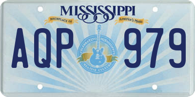 MS license plate AQP979