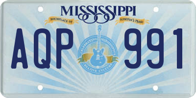 MS license plate AQP991