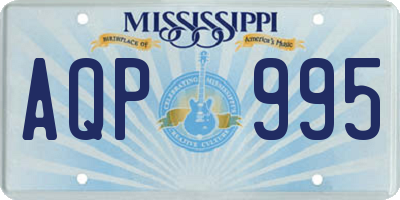 MS license plate AQP995