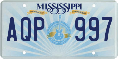 MS license plate AQP997