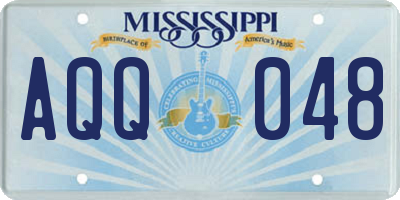 MS license plate AQQ048