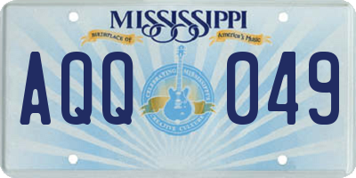 MS license plate AQQ049