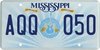 MS license plate AQQ050