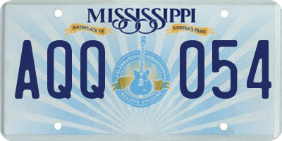 MS license plate AQQ054
