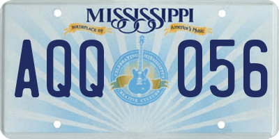 MS license plate AQQ056