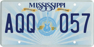 MS license plate AQQ057