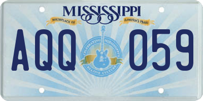 MS license plate AQQ059