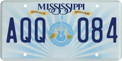 MS license plate AQQ084