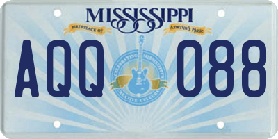 MS license plate AQQ088