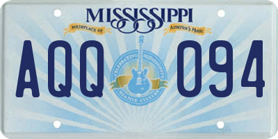 MS license plate AQQ094