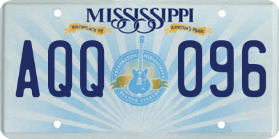 MS license plate AQQ096