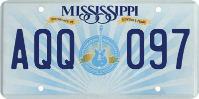 MS license plate AQQ097