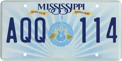 MS license plate AQQ114