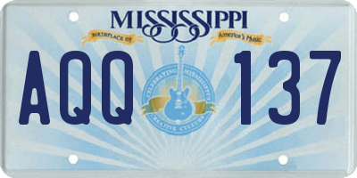 MS license plate AQQ137