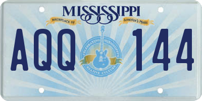 MS license plate AQQ144