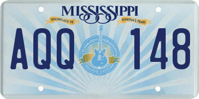 MS license plate AQQ148