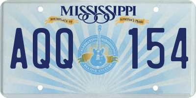 MS license plate AQQ154