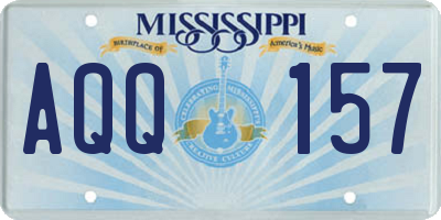 MS license plate AQQ157
