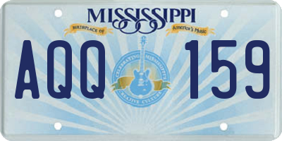 MS license plate AQQ159