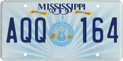 MS license plate AQQ164