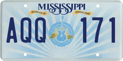 MS license plate AQQ171