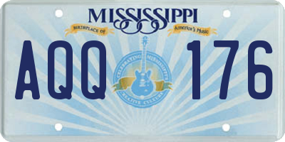 MS license plate AQQ176