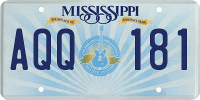 MS license plate AQQ181
