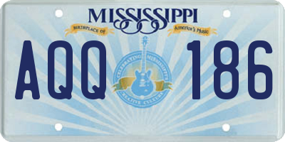 MS license plate AQQ186
