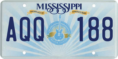 MS license plate AQQ188