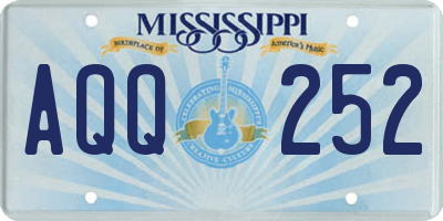 MS license plate AQQ252