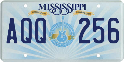 MS license plate AQQ256