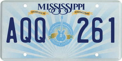 MS license plate AQQ261