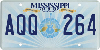 MS license plate AQQ264