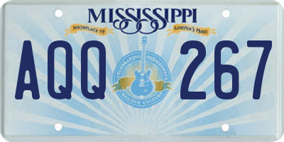 MS license plate AQQ267