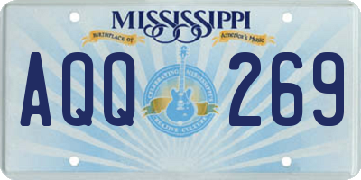MS license plate AQQ269