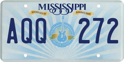 MS license plate AQQ272