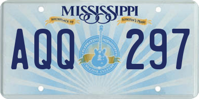 MS license plate AQQ297