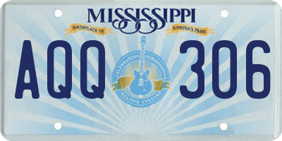 MS license plate AQQ306