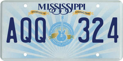 MS license plate AQQ324