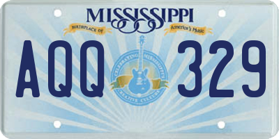 MS license plate AQQ329