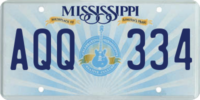 MS license plate AQQ334