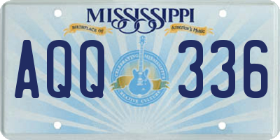 MS license plate AQQ336