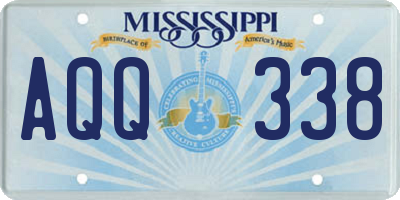 MS license plate AQQ338