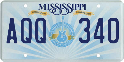MS license plate AQQ340