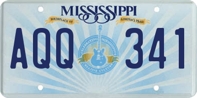 MS license plate AQQ341