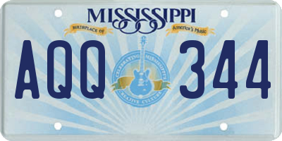MS license plate AQQ344