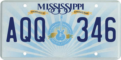 MS license plate AQQ346