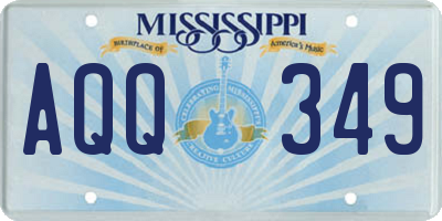 MS license plate AQQ349