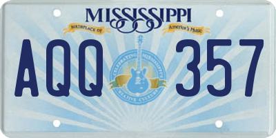 MS license plate AQQ357