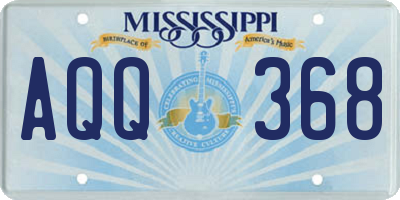 MS license plate AQQ368